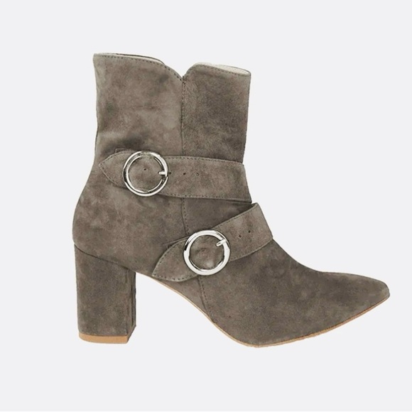 Andrea Carrano Ronda taupe suede ankle boot Made in Italy NEW - Picture 2 of 12